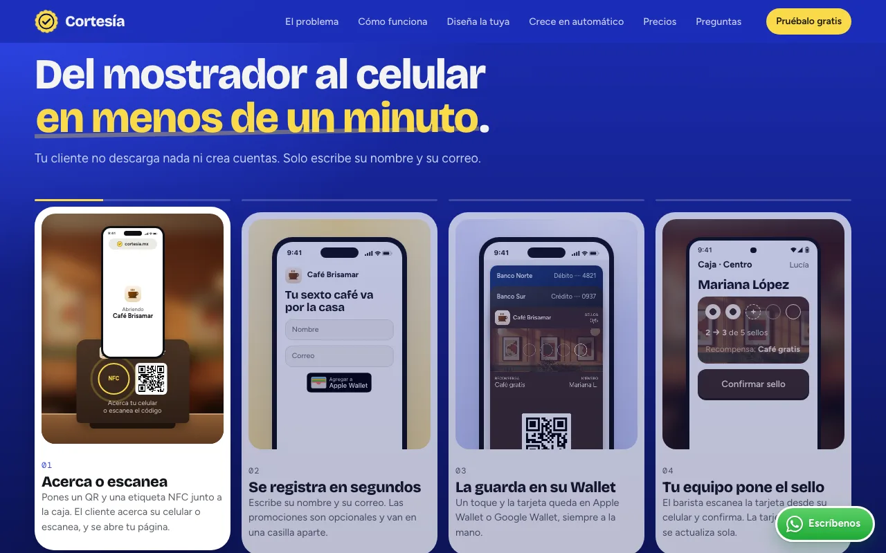 Four steps, no app to download.